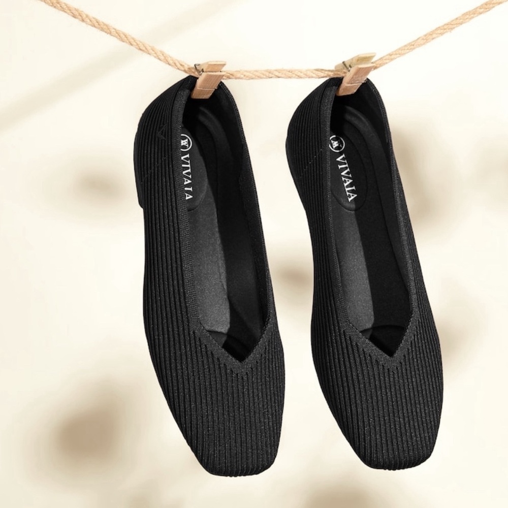 VIVAIA Margot 2.0 Square Toe Casual Flats Slip-On Ballet Flats 39.5 (8.5)